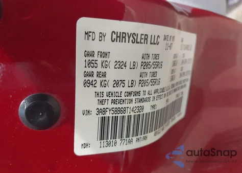 2008 Chrysler Pt Cruiser Touring z USA, uszkodzony, nr VIN 3A8FY58B68T142320